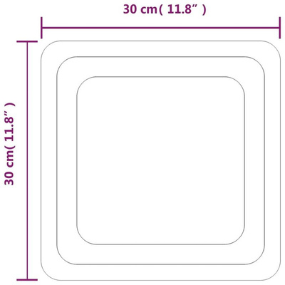 Lustro łazienkowe z LED, 30x30 cm vidaXL