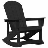 Fotel bujany Adirondack Czarny HDPE