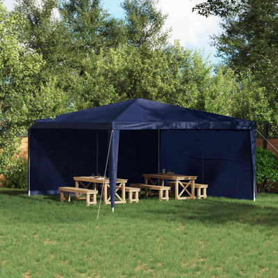 Ściana boczna namiotu na imprezy 2 pcs niebieski 400 x 195 cm