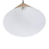 Dunca Lampa Wisząca 32 Czarny 1X40 E27 Klosz Jasny Dębowy