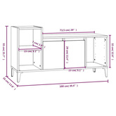 vidaXL Szafka pod TV, wysoki połysk, biała, 100x35x55 cm