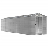 Domek ogrodowy jasnoszary 191x810x198 cm Stal ocynkowana