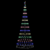 Choinka świąteczna LED z podstawą Wielokolorowe 184.5 cm Metal