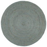 vidaXL Ręcznie robiony dywan z juty, okrągły, 240 cm, oliwkowozielony