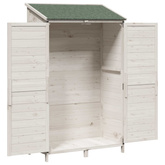 Shed ogrodowy Biały 106 x 56 x 176,5 cm Drewno Świerkowe