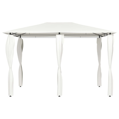 vidaXL Altana z pokryciem słupków 3x4x2,6 m, kremowa, 160 g/m²