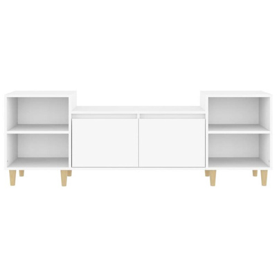 vidaXL Szafka pod TV, biała, 80x36x50 cm, materiał drewnopochodny