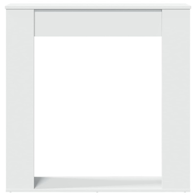 Obudowa kominka, biała, 100x20x100 cm, materiał drewnopochodny