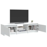 vidaXL Szafka pod TV z oświetleniem LED, biała, 140 x 40 x 35,5 cm
