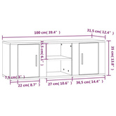 vidaXL Szafka pod TV, dąb sonoma, 100x31,5x35 cm