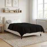 Kołdra na cały rok Kwiłtowany Czarny 140 x 200 cm Mikrofibra