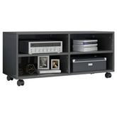 vidaXL Szafka pod TV, wysoki połysk, szara, 90x35x35 cm