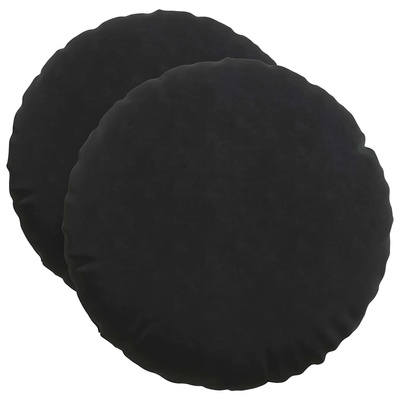 Poduszki na siedziska 2 pcs Czarny ?50 x 19 cm Aksamit