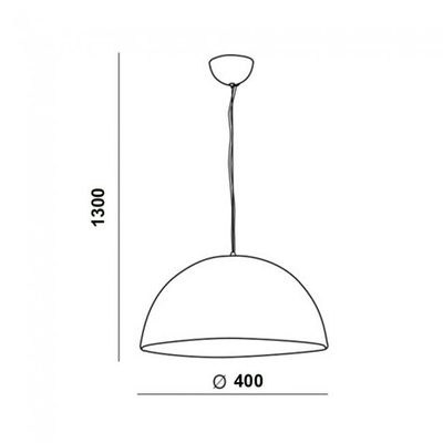 Lampa wisząca E27 130cm metalowa brązowa
