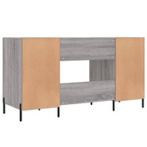vidaXL Biurko, szary dąb sonoma, 140x50x75 cm, materiał drewnopochodny wariant 6