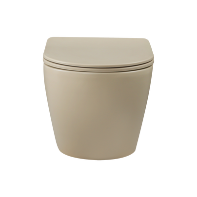 MISKA WC PODWIESZANA, QFS, TAVRO OKRĄGŁA, Z DESKĄ WOLNOOPAD CAPPUCCINO