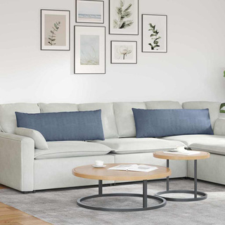 Poduszki na sofę 2 pcs Niebieski 120 x 40 cm Tkanina sztruksowa
