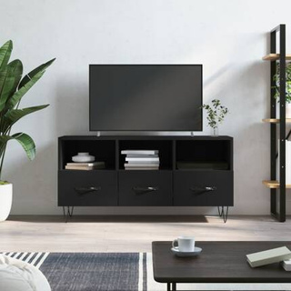 vidaXL Szafka pod TV, czarna, 102x36x50 cm, materiał drewnopochodny model standard