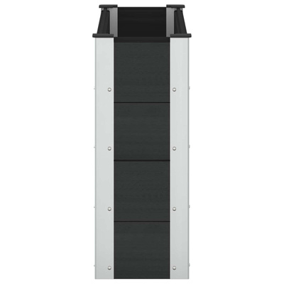 Podniesiona rabata ogrodowa Czarny 100 x 30 x 72 cm