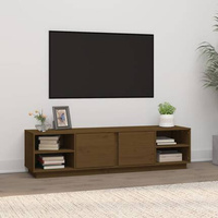 vidaXL Szafka pod TV, miodowy brąz, 156x40x40 cm, lite drewno sosnowe