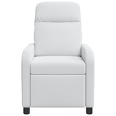 Fotel recliner Biały tkanina
