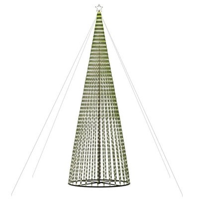vidaXL Stożkowa choinka z lampek, 1544 zimnych białych LED, 500 cm