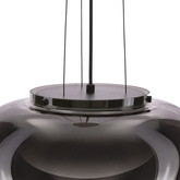 Lampa wisząca Insieme 38 szklana nad stół do salonu z dymionym kloszem