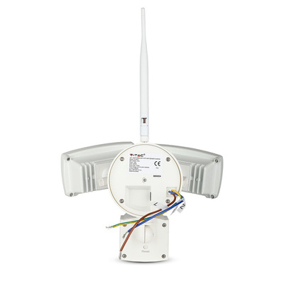 18W Naświetlacz LED SMD z czujnikiem ruchu i kamerą / Wifi / Barwa:6000K / Obudowa: Biała