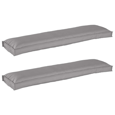 Zestaw poduszek na paletę 2 pcs Szary 150 x 40 x 8 cm