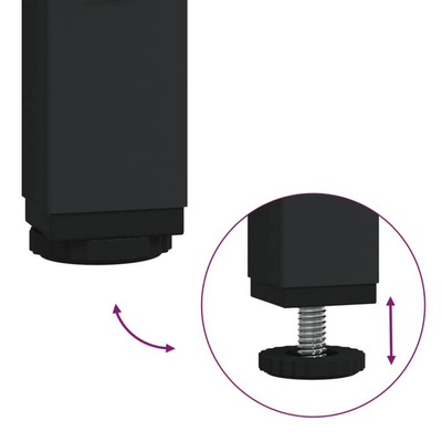 vidaXL Szafka pod TV, przydymiony dąb, 206,5x28,5x95 cm