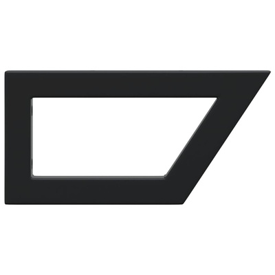 Wsporniki do półki pod umywalkę, 2 szt., czarne, trapezowe