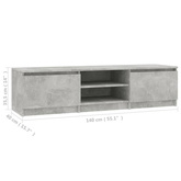 vidaXL Szafka pod TV, betonowy szary, 140x40x35,5 cm