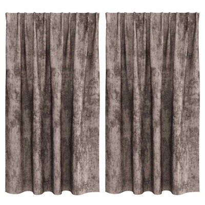 Zasłony z weluru 2 pcs Cappuccino 140 x 140 cm Aksamit