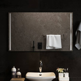 vidaXL Lustro łazienkowe z LED, 100x60 cm