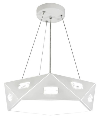 Lampa wisząca biała pięciokątna regulowana 3xG9 Nemezis 31-59147