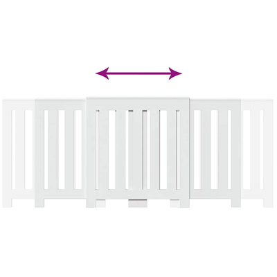 Osłona na grzejnik, biała, 205x21,5x83,5 cm