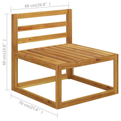 3-osobowa sofa ogrodowa z poduszkami, lite drewno akacjowe