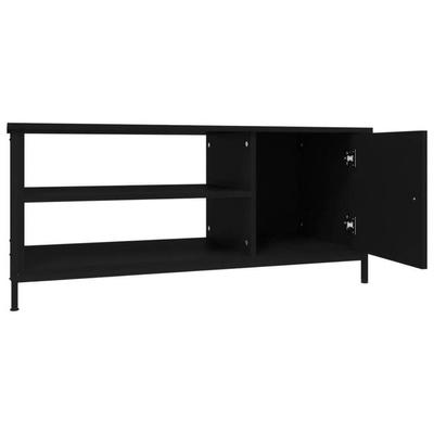 vidaXL Szafka pod TV, czarna, 100x40x45 cm, materiał drewnopochodny