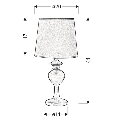 Lampka nocna Berkane pomarańczowa z abażurem E14 klasyczna