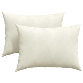 Poduszki na sofę 2 pcs Kremowy 70 x 50 cm Tkanina sztruksowa