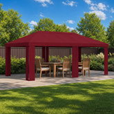 Pokrycie altany 6 x 3 m bordowy Poliester 190 gsm