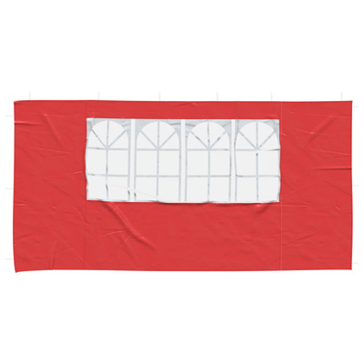 Ściana boczna namiotu na imprezy 2 pcs 400 x 195 cm czerwony