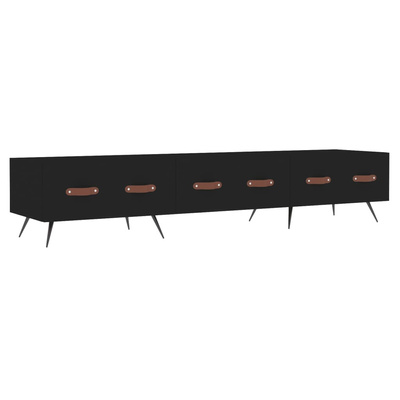 Szafka pod TV, czarna, 150x36x30 cm, materiał drewnopochodny vidaXL