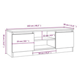 vidaXL Szafka pod TV, z drzwiczkami, czarna, 102x30x36 cm