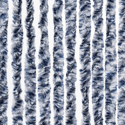 Zasłona przeciwko owadom, niebiesko-biała, 90x200 cm, szenil