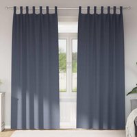 Firany blackout z kółkami 2 pcs Antracyt 260 x 140 cm Poliester
