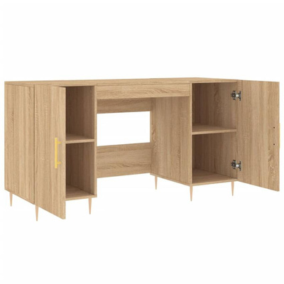 vidaXL Biurko, dąb sonoma, 140x50x75 cm, materiał drewnopochodny model standard