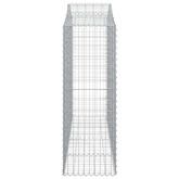 Kosze gabionowe, 12 szt, 200x50x140/160cm, galwanizowane żelazo