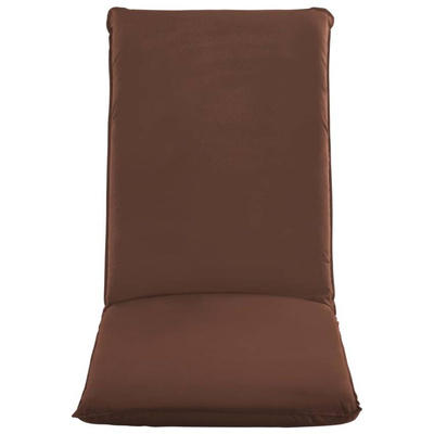 vidaXL Składany leżak obity tkaniną Oxford, brązowy