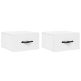 vidaXL Wiszące szafki nocne, 2 szt., białe, 35x35x20 cm model standard